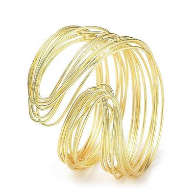 Rack Plating Brass Cuff Bangles for Women
