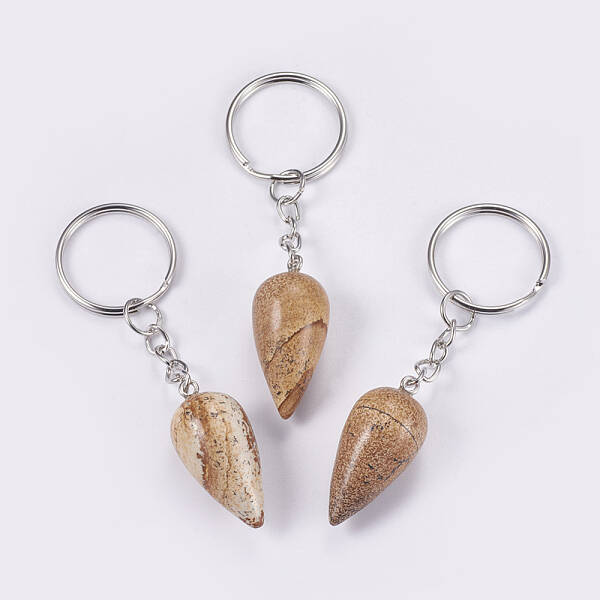 Natural Picture Jasper Keychain