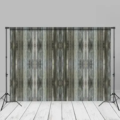 Rustic Green Plank Art Portraits Photography Backdrop - Aperturee