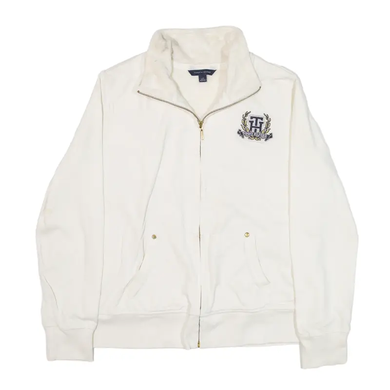 TOMMY HILFIGER Fleece Lined Jacket White Womens L