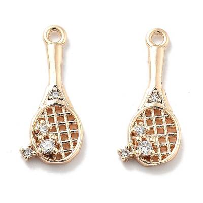 Rack Plating Brass Clear Cubic Zirconia Pendants