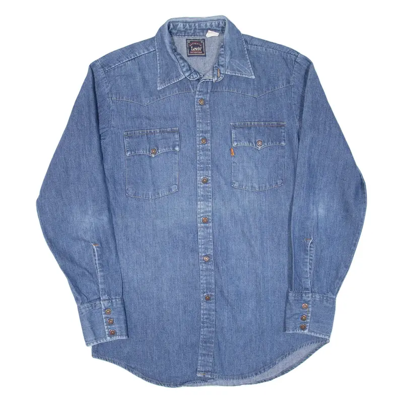 LEVI'S Mens Denim Shirt Blue Long Sleeve M