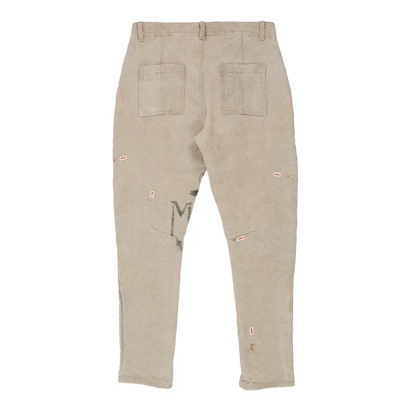 Unbranded Trousers - 28W UK 10 Beige Cotton