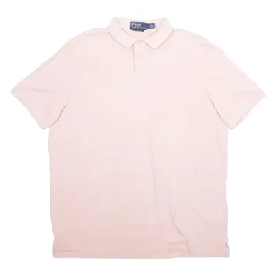 POLO RALPH LAUREN Mens Polo Shirt Pink L