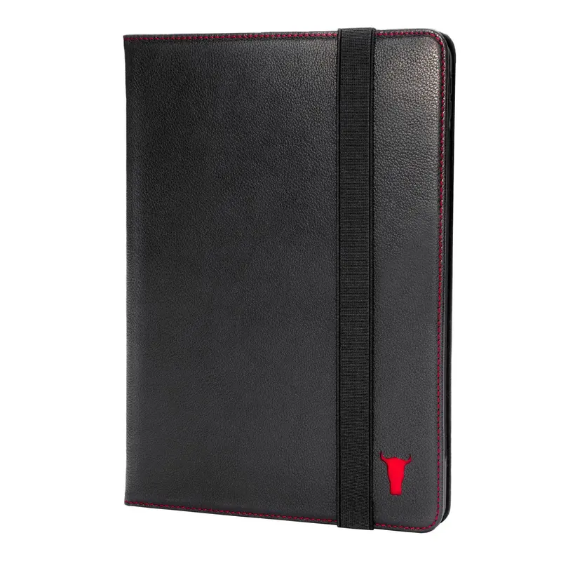 Apple iPad 10.2-inch Leather Case (9th / 8th / 7th Gen) - Black with Red Detail