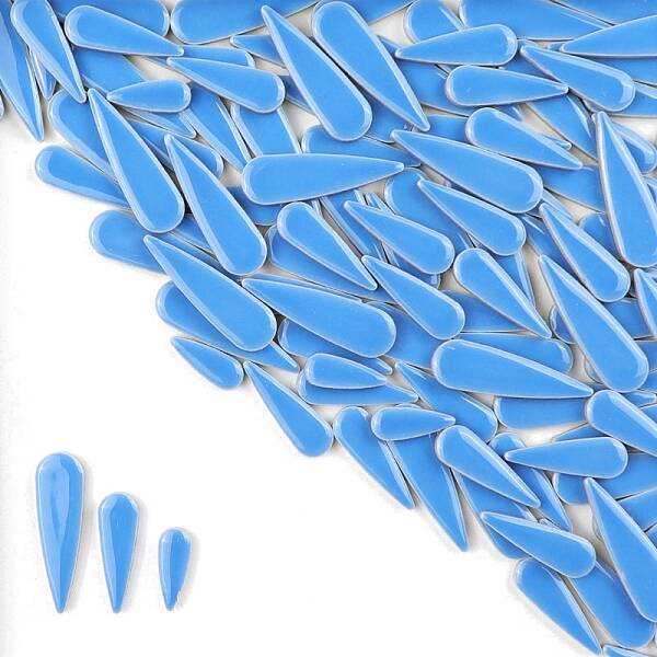 3 Styles Teardrop Shape Porcelain Mosaic Tiles