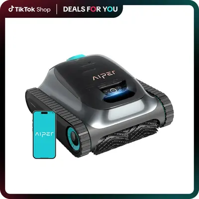 (2025 Upgrade) Aiper Scuba S1 Robotic Pool Cleaner, Wall & Waterline Cleaning, Double Filtration, Extended 180-Min Battery Li...