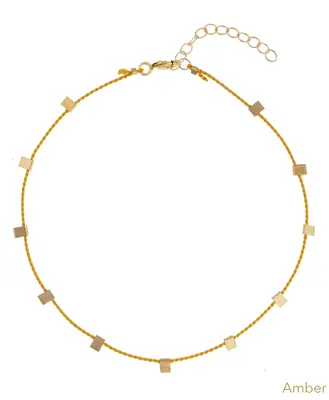 Hilo Anklet | Metal Color: Gold | Color: Amber