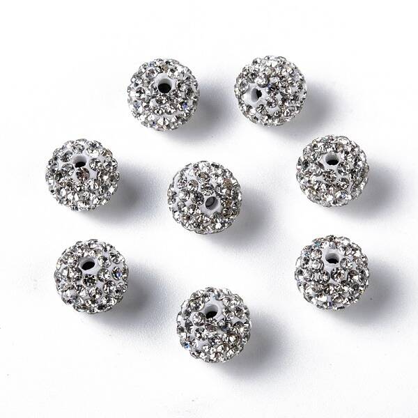 Grade A Rhinestone Pave Disco Ball Beads