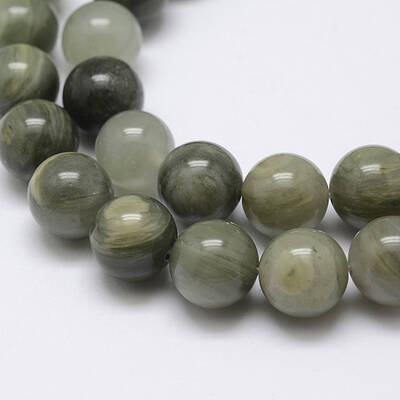 Natural Green Rutilated Quartz Beads Strands