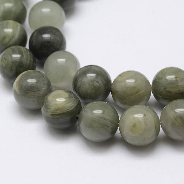 Natural Green Rutilated Quartz Beads Strands