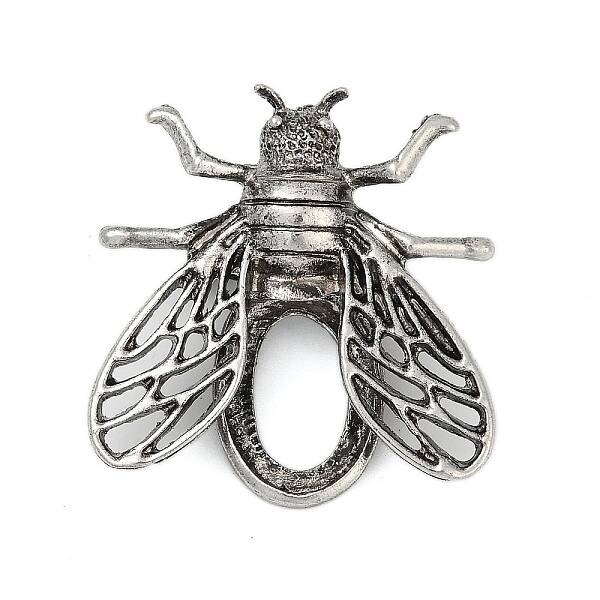Plating Antique Silver Alloy Brooch Base Settings