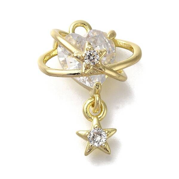 Rack Plating Brass Micro Pave  Cubic Zirconia Pendants
