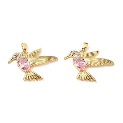Brass Micro Pave Cubic Zirconia Pendants