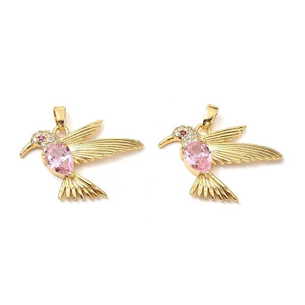 Brass Micro Pave Cubic Zirconia Pendants
