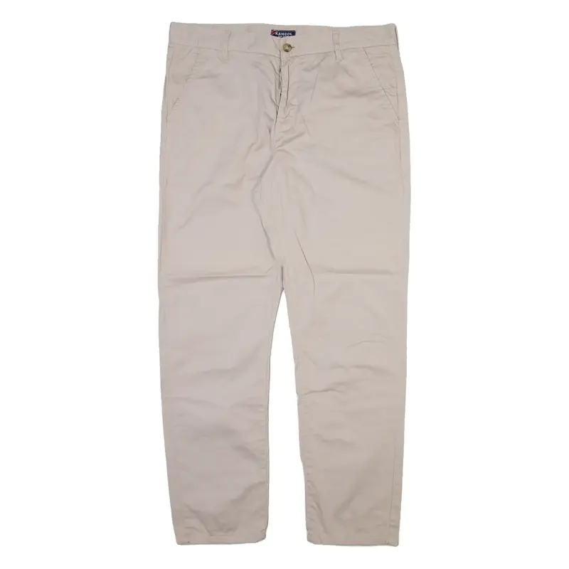 KANGOL Mens Trousers Beige Regular Straight W36 L30