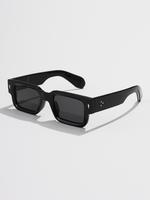 Unisex Simple Style Square Frame Sunglasses, Trendy Casual Sunglasses for Everyday Use, Modern Fashion  Accessories for Outdo...