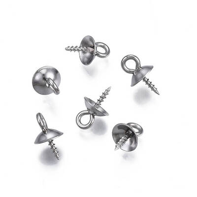 Non-Tarnish 304 Stainless Steel Cup Peg Bails Pendants