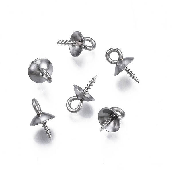Non-Tarnish 304 Stainless Steel Cup Peg Bails Pendants