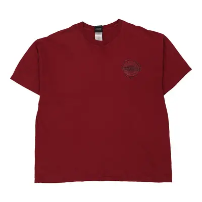 Walton Beach FL Harley Davidson Graphic T-Shirt - 2XL Red Cotton