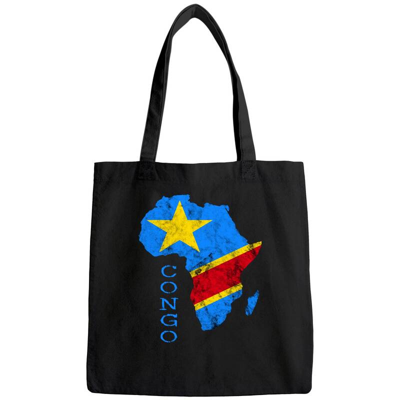 Congo Africa Map Congolese Flag African Roots Drc Pride Tote Bag