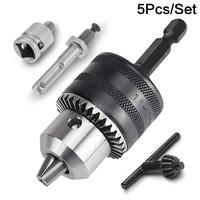 1/2 Inch Precision Key Drill Chuck Adapter Conversion Tool Set, Heavy Duty 1/4 Inch Quick Replacement Hexagonal Drive, 1/2 I...