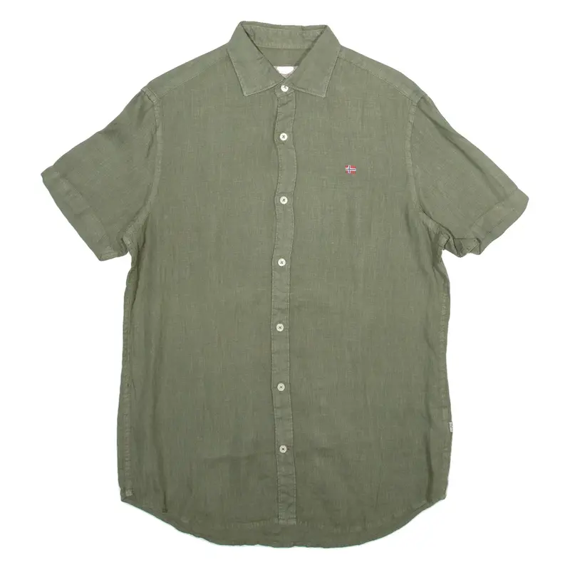 NAPAPIJRI Mens Plain Shirt Green M