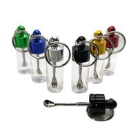 1PC Pocket Glass Holder with Spoon Keychain Small Jar Cosmetics Vanity Beauty Supplements Refillable Purse Sized Pot Makeup S...
