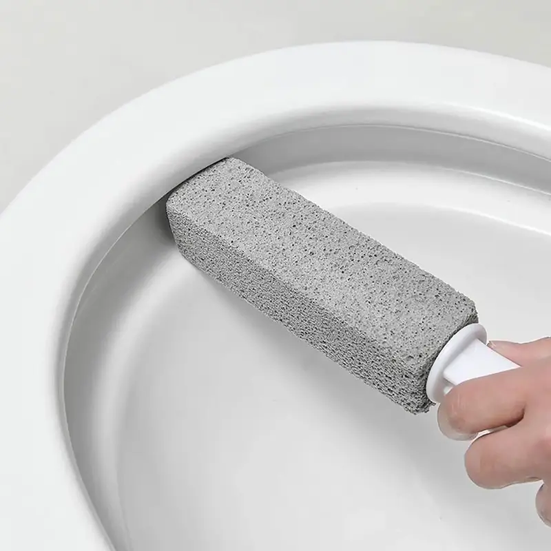 Pumice Toilet Cleaning Brush, 1/2/5 Counts Plastic Toilet Stain Bathroom Scar Cleaning Brush, Yellow Scale Powerful Pumice Br...