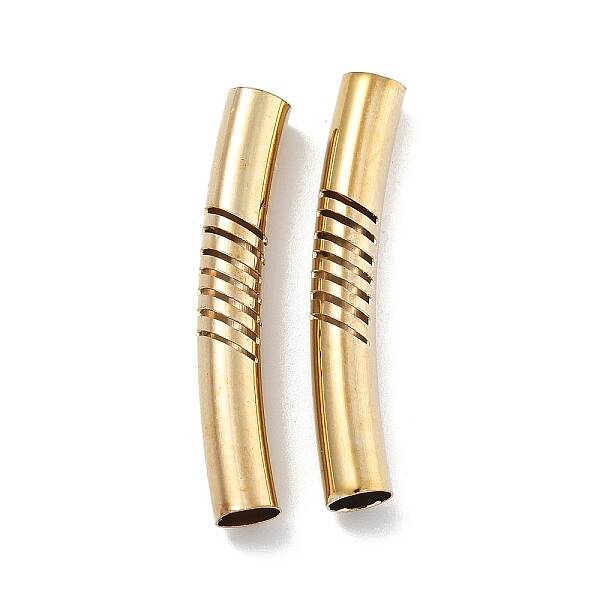 Brass Curved Tube Beads