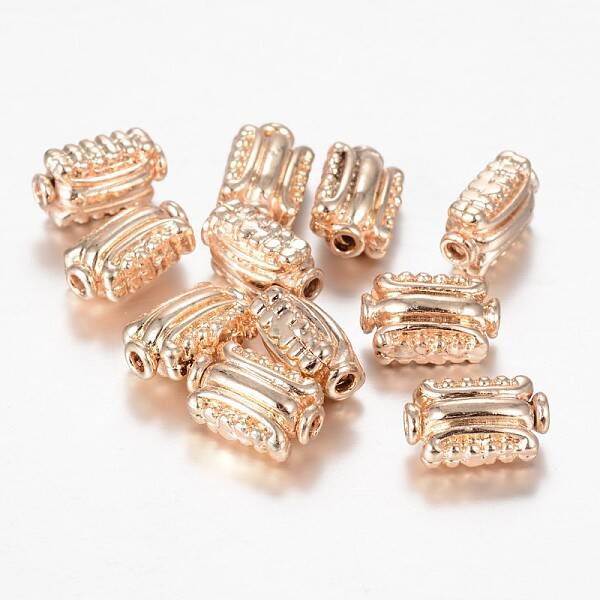 Rectangle Light Gold Plating Brass Beads