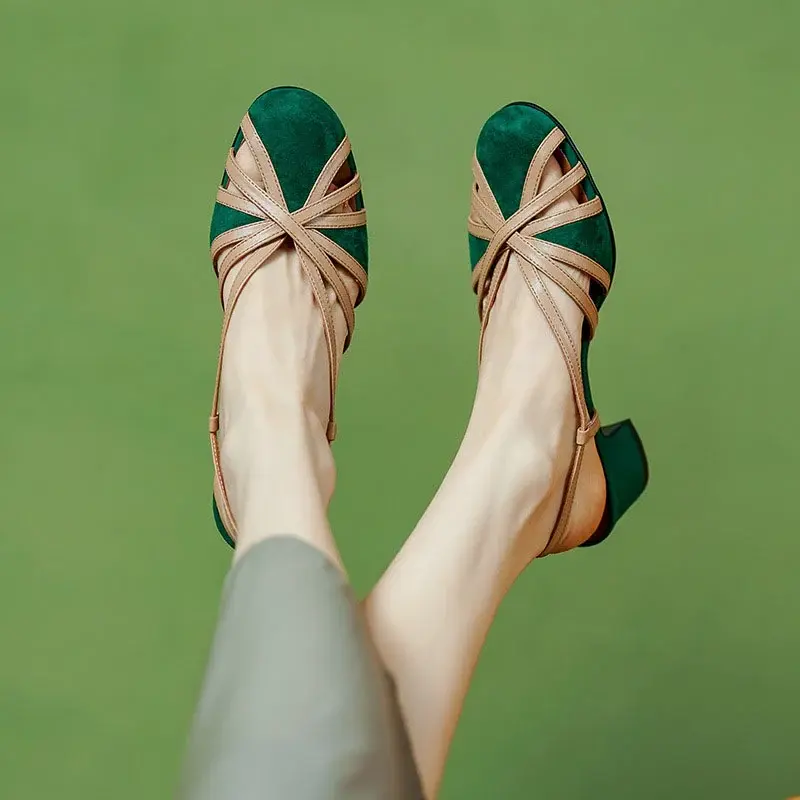 CHIKO Alanze Round Toe Block Heels Heeled Sandals
