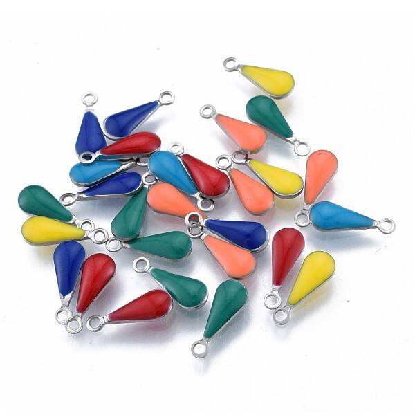 304 Stainless Steel Enamel Charms