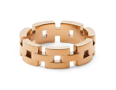 Daniel Wellington Anello Placcato Oro Moda 3-Link Dw0040096 - Circuito: 54 Mm