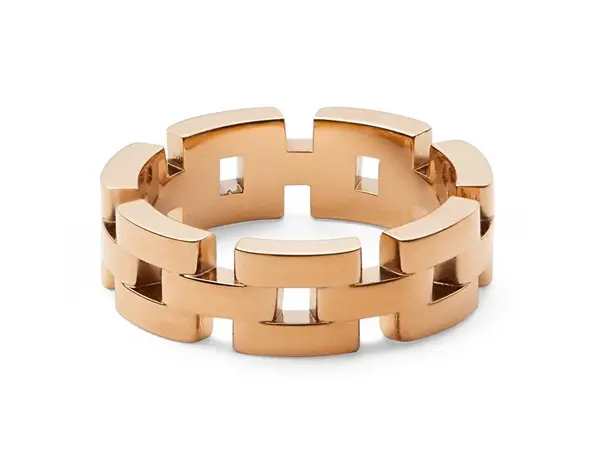 Daniel Wellington Anello Placcato Oro Moda 3-Link Dw0040096 - Circuito: 54 Mm