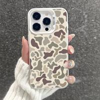 Camo Pattern Shockproof Phone Case for iPhone 7 8 X Xsmax 11 12 13 14 15 16 Pro Max Plus Protecitved Cover Affordable Anti-Fa...