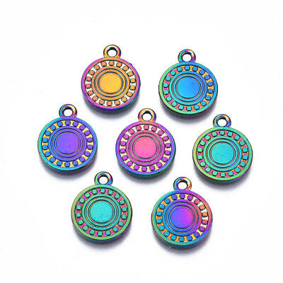 Rainbow Color Alloy Pendants