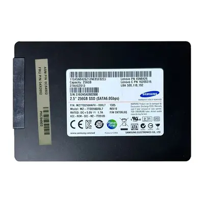 04X0552 Lenovo 256GB Triple-Level Cell SATA 6Gb/s 2.5-Inch Solid State Drive