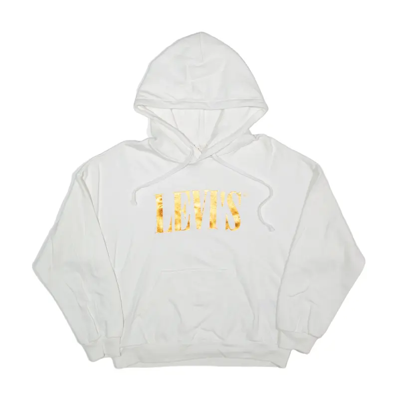 LEVI'S Hoodie White Pullover Womens S