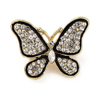 Zinc Alloy Rhinestone  Lapel Pins for Backpack Clothes