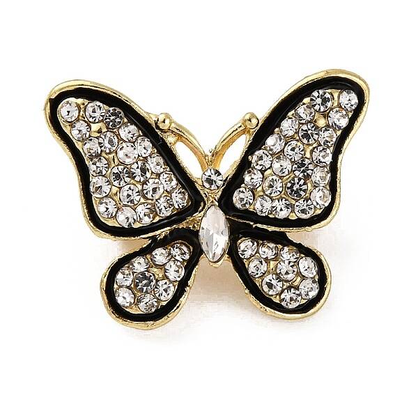 Zinc Alloy Rhinestone  Lapel Pins for Backpack Clothes