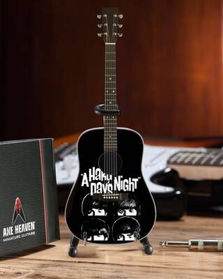 Fab Four A Hard Day's Night Tribute 10 Inch Miniature Acoustic Guitar Radio Days