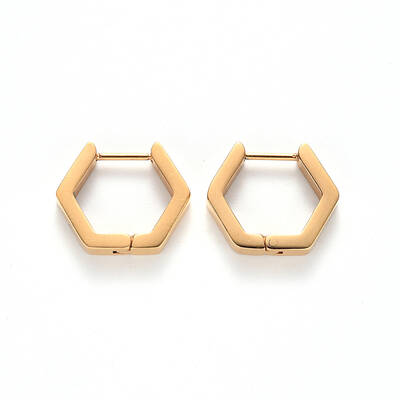 PVD Vacuum Plating 304 Stainless Steel Huggie Hoop Earrings