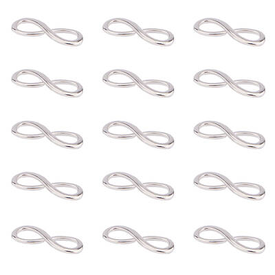 20 Pcs Alloy One Direction Infinity Symbol Connectors Link Charms Pendants 30x10x2mm for DIY Bracelet Necklace Jewelry Making...