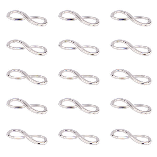20 Pcs Alloy One Direction Infinity Symbol Connectors Link Charms Pendants 30x10x2mm for DIY Bracelet Necklace Jewelry Making...