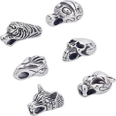 6Pcs 6 Style 304 Stainless Steel Cord Ends