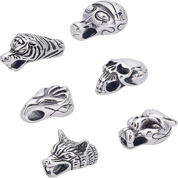 6Pcs 6 Style 304 Stainless Steel Cord Ends