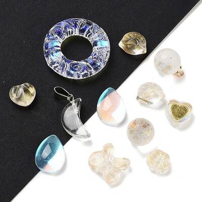 Mixed Styles & Shapes Glass Cabochons/Pendants/Links/Beads