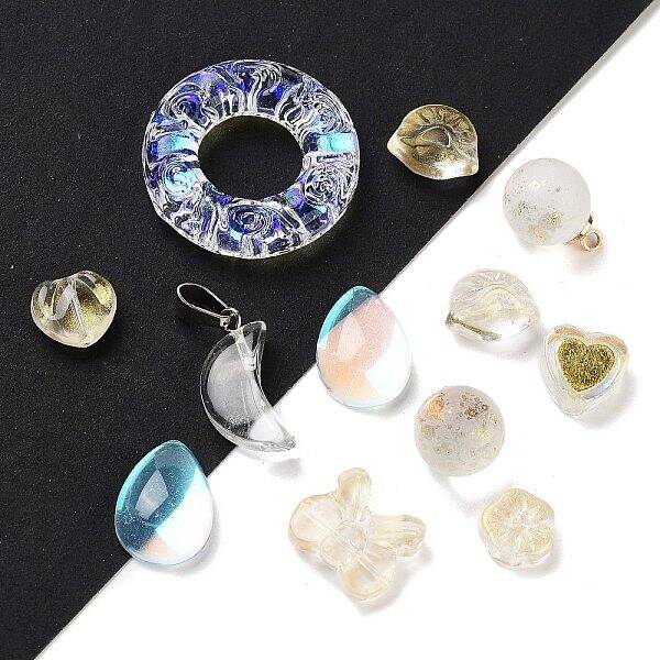 Mixed Styles & Shapes Glass Cabochons/Pendants/Links/Beads
