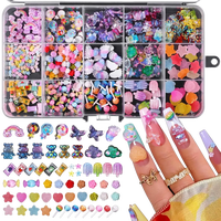 3D Mix Assorted Color Nail Charms Acrylic Multi Cute Nail Art Charms Hollow Candy Jewelry Nail Supplies for Nail Art Design D...